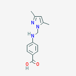 Benzoic acid, 4-[[(3,5-dimethyl-1H-pyrazol-1-yl)methyl]amino]-结构式