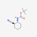 Structure of Carbamic acid, [(1R,2R)-2-cyanocyclohexyl]-, 1,1-dimethylethyl ester,rel-