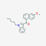 Structure of Methanone, (6-methoxy-1-naphthalenyl)(1-pentyl-1H-indol-3-yl)-