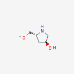 Structure of 2-Pyrrolidinemethanol, 4-hydroxy-, (2R,4S)-