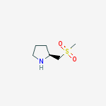 Structure of Pyrrolidine, 2-[(methylsulfonyl)methyl]-, (2S)-