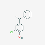 Structure of 2-chloro-4-(1-phenylethyl)phenol