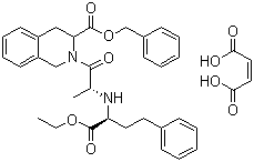 Structure of Quinapril benzyl ester maleate