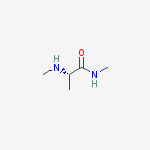 Structure of Propanamide, N-methyl-2-(methylamino)-, (2S)-