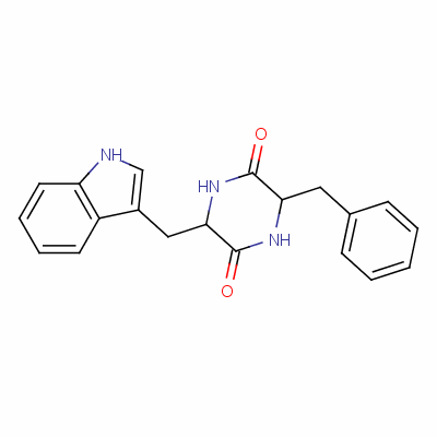 Structure of CYCLO(-PHE-TRP)