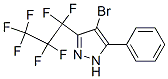 4-BROMO-3-(HEPTAFLUORO-1-PROPYL)-5-(PHENYL)PYRAZOLE结构式