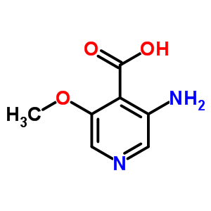 3-氨基-5-甲氧基异烟酸结构式