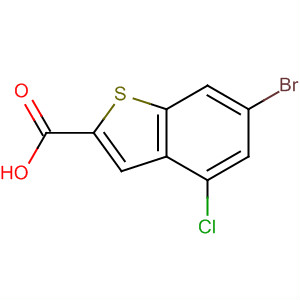 Structure of 6-bromo-4-chloro-1-benzothiophene-2-carboxylic acid