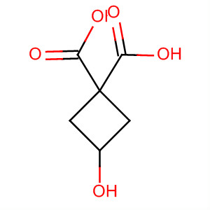 Structure of 1,1-Cyclobutanedicarboxylic acid, 3-hydroxy-