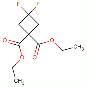 Structure of 1,1-Cyclobutanedicarboxylic acid, 3,3-difluoro-, diethyl ester