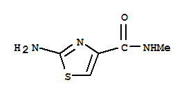 Structure of 4-Thiazolecarboxamide,  2-amino-N-methyl-