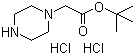 Structure of tert-Butyl piperazin-1-ylacetate dihydrochloride