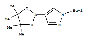 Structure of 1-ISOBUTYL-4-(4,4,5,5-TETRAMETHYL-1,3,2-DIOXABOROLAN-2-YL)-1H-PYRAZOLE