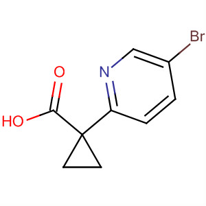 Structure of Cyclopropanecarboxylic acid, 1-(5-bromo-2-pyridinyl)-