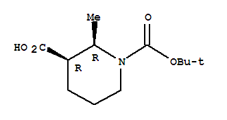 Structure of 2S,3S-1-BOC-2-METHYL-PIPERIDINE-3-CARBOXYLIC ACID