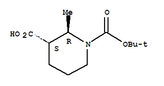 Structure of 2S,3R-1-BOC-2-METHYL-PIPERIDINE-3-CARBOXYLIC ACID