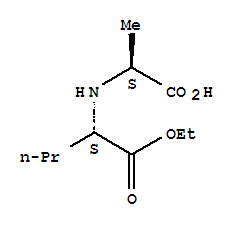 N-[(S)-乙氧羰基-1-丁基]-(S)-丙氨酸结构式