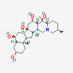 Structure of Cevane-3,6,14,16,20-pentol, (3β,5α,6α,16β)-