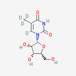 Structure of 5-METHYL-D3-URIDINE-6-D1