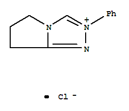 Structure of 6,7-DIHYDRO-2-PHENYL-5H-PYRROLO[2,1-C]-1,2,4-TRIAZOLIUM CHLORIDE