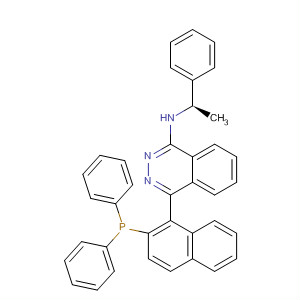 Structure of 1-Phthalazinamine,4-[2-(diphenylphosphino)-1-naphthalenyl]-N-[(1R)-1-phenylethyl]-, (1S)-