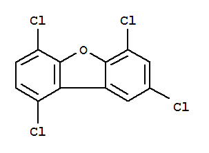 Structure of 1,4,6,8-tetrachlorodibenzofuran