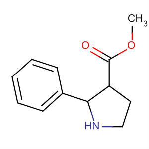 Structure of 3-Pyrrolidinecarboxylic acid, 2-phenyl-, methyl ester, cis-