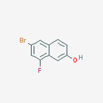 6-BROMO-8-FLUORO-2-NAPHTHOL结构式