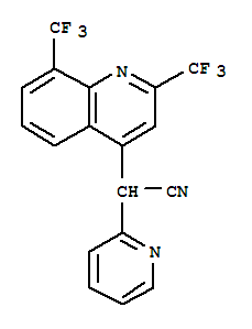 Structure of alpha,2-pyridyl-2,8-bis(trifluoromethyl)quinoline-4-acetonitrile