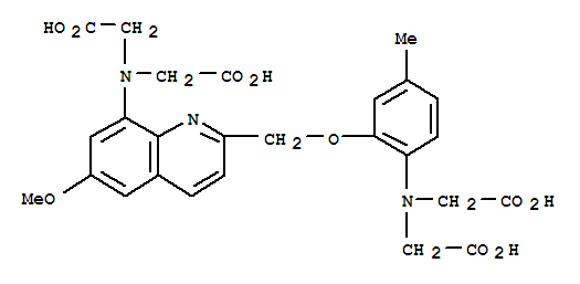 2-[(2-BIS-[CARBOXYMETHYL]AMINO-5-METHYLPHENOXY)METHYL]-6-METHOXY-8-BIS[CARBOXYMETHYL]AMINOQUINOLINE
