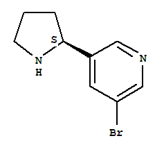(2S)-5-BROMO-3-(2-PYRROLIDINYL)PYRIDINE结构式