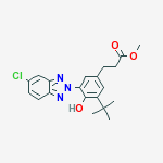Structure of methyl 3-[3-tert-butyl-4-hydroxy-5-(5-chloro-2H-benzotriazol-2-yl)phenyl]propionate