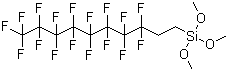 3,3,4,4,5,5,6,6,7,7,8,8,9,9,10,10,10-十七氟癸基三甲氧基硅烷结构式