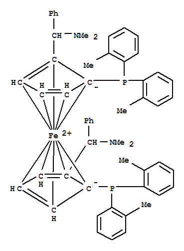Structure of (ALPHAR,ALPHAR)-1,1-BIS[ALPHA-(DIMETHYLAMINO)BENZYL]-(S,S)-2,2-BIS[BIS(2-METHYLPHENYL)PHOSPHINO]FERROCENE