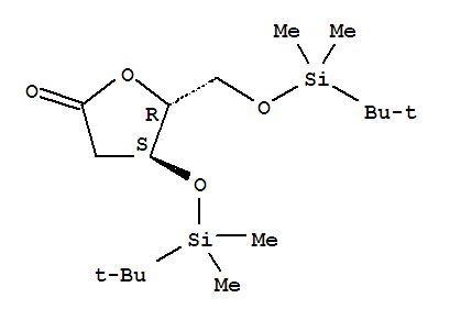 Structure of 3,5-Di-O-(tert-butyldimethylsilyl)-2-deoxy-D-ribonolactone