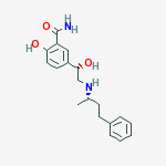 Structure of Benzamide, 2-hydroxy-5-((1S)-1-hydroxy-2-(((1S)-1-methyl-3-phenylpropy l)amino)ethyl)-