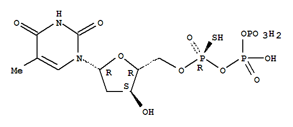 thymidine-5’-o-(1-thiotriphosphate),rp-isomer(rp-ttp-alpha-s),sodiumsalt结构式