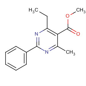 5-Pyrimidinecarboxylic acid, 4-ethyl-6-methyl-2-phenyl-, methyl ester结构式