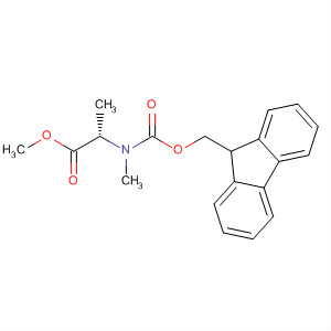 Structure of L-Alanine, N-[(9H-fluoren-9-ylmethoxy)carbonyl]-N-methyl-, methyl ester