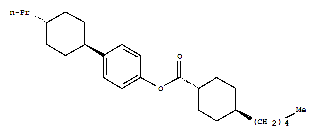 Structure of trans-4-(4-propylcyclohexyl)phenyl trans-4-pentylcyclohexanecarboxylate