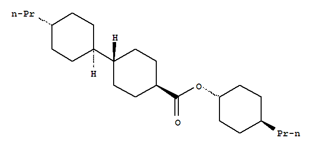 Structure of 4-propylcyclohexyl [trans[trans(trans)]]-4-propyl[1,1-bicyclohexyl]-4-carboxylate