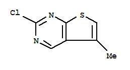 Structure of 2-chloro-5-methylthieno[2,3-d]pyrimidine