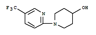 1-[5-(Trifluoromethyl)pyridin-2-yl]piperidin-4-ol结构式
