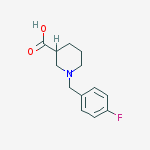 1-(4-FLUORO-BENZYL)-PIPERIDINE-3-CARBOXYLIC ACID HCL结构式