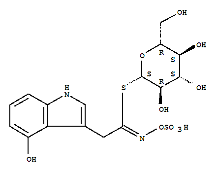 4-Hydroxyglucobrassicin结构式