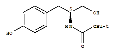 Structure of Carbamicacid, N-[(1S)-2-hydroxy-1-[(4-hydroxyphenyl)methyl]ethyl]-, 1,1-dimethylethylester