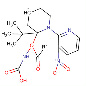Structure of Carbamic acid, [1-(3-nitro-2-pyridinyl)-4-piperidinyl]-, 1,1-dimethylethylester