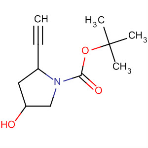 1-Pyrrolidinecarboxylic acid, 2-ethynyl-4-hydroxy-, 1,1-dimethylethylester, (2R,4R)-结构式