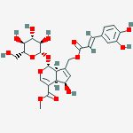 Structure of methyl (1R,4aR,5R,7aR)-7-({[(2E)-3-(3,4-dihydroxyphenyl)prop-2-enoyl]oxy}methyl)-1-(beta-D-glucopyranosyloxy)-5-hydroxy-1,4a,5,7a-tetrahydrocyclopenta[c]pyran-4-carboxylate