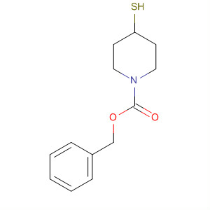 Chemical structure of 1-Piperidinecarboxylic acid, 4-mercapto-, phenylmethyl ester